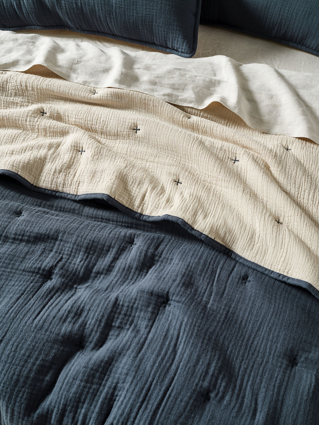 Somerset Navy Coverlet