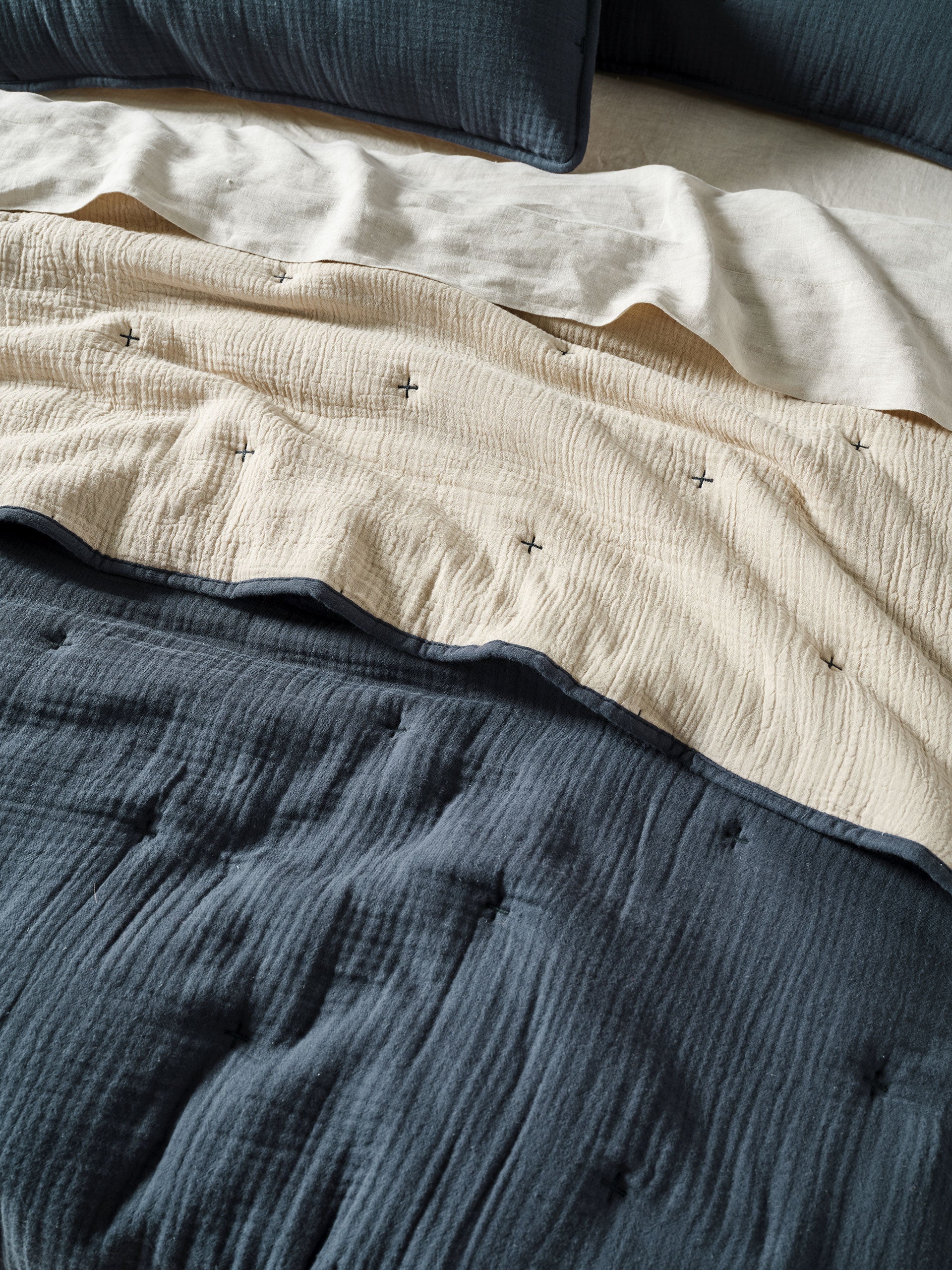 Somerset Navy Coverlet