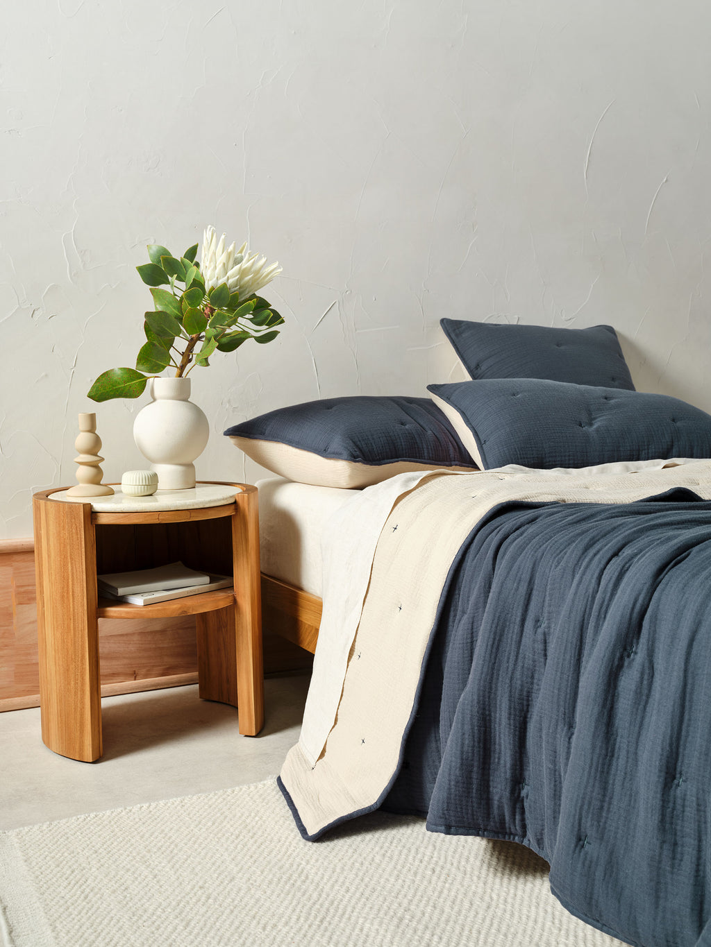 Somerset Navy Coverlet