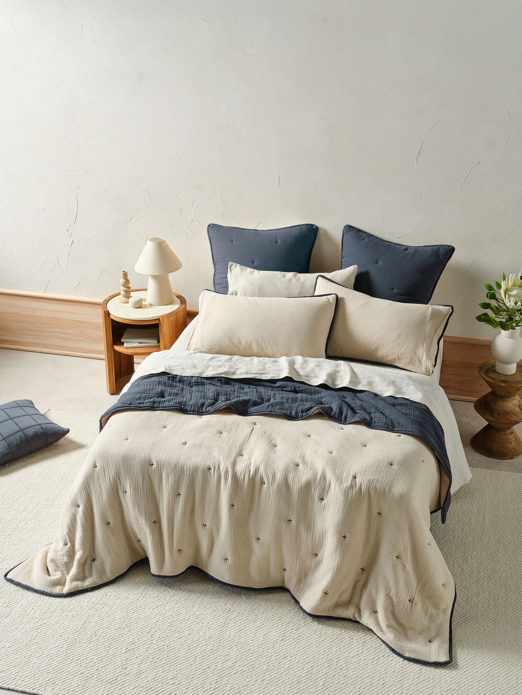 Somerset Navy Coverlet