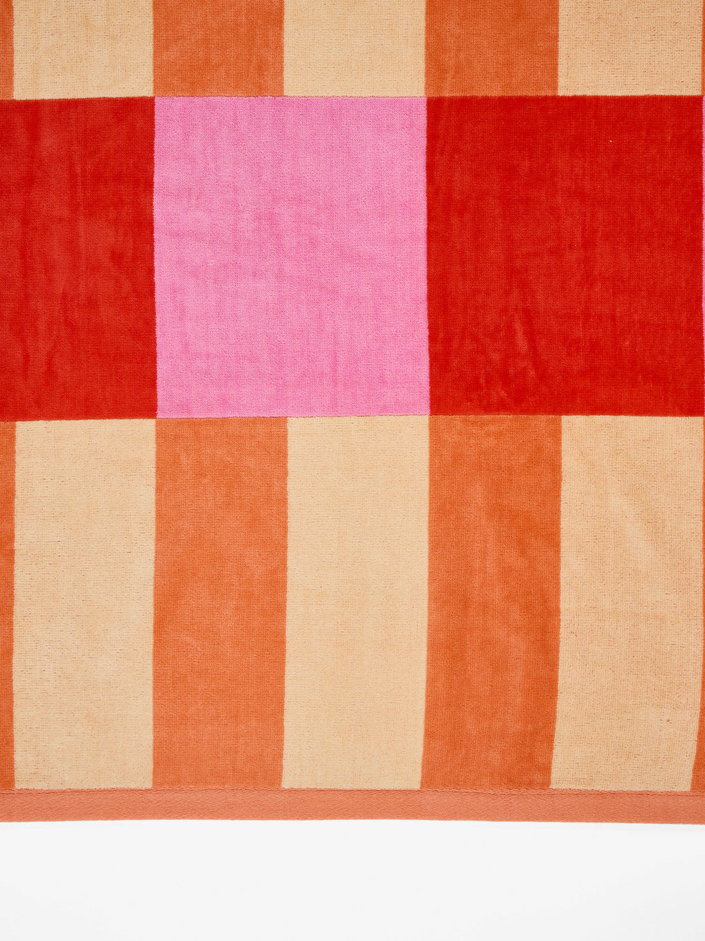 Square Pink Beach Towel