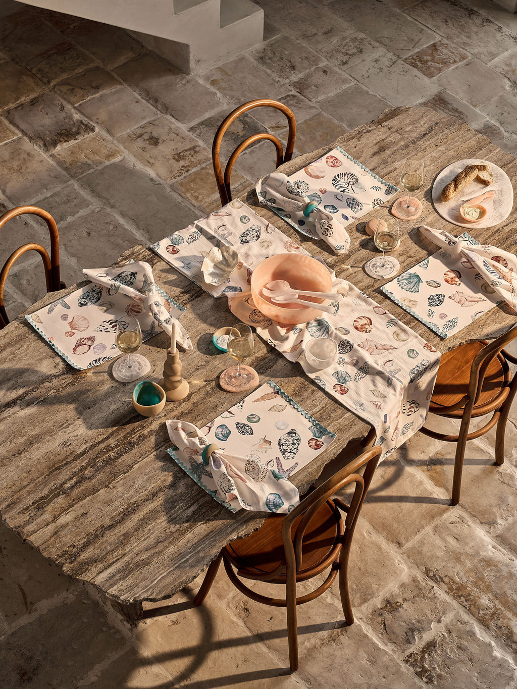 Beach Treasures Round Tablecloth