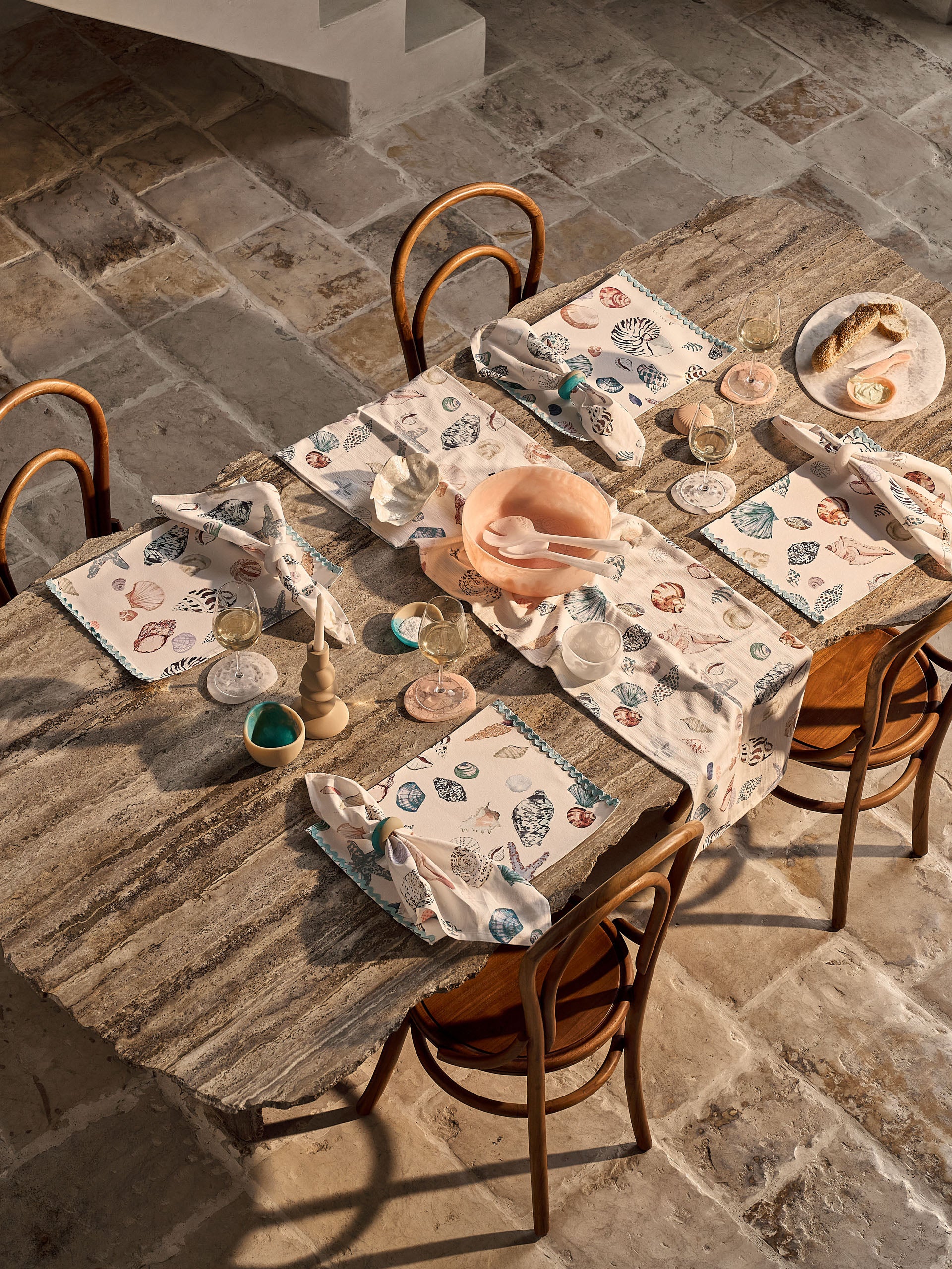 Beach Treasures Round Tablecloth