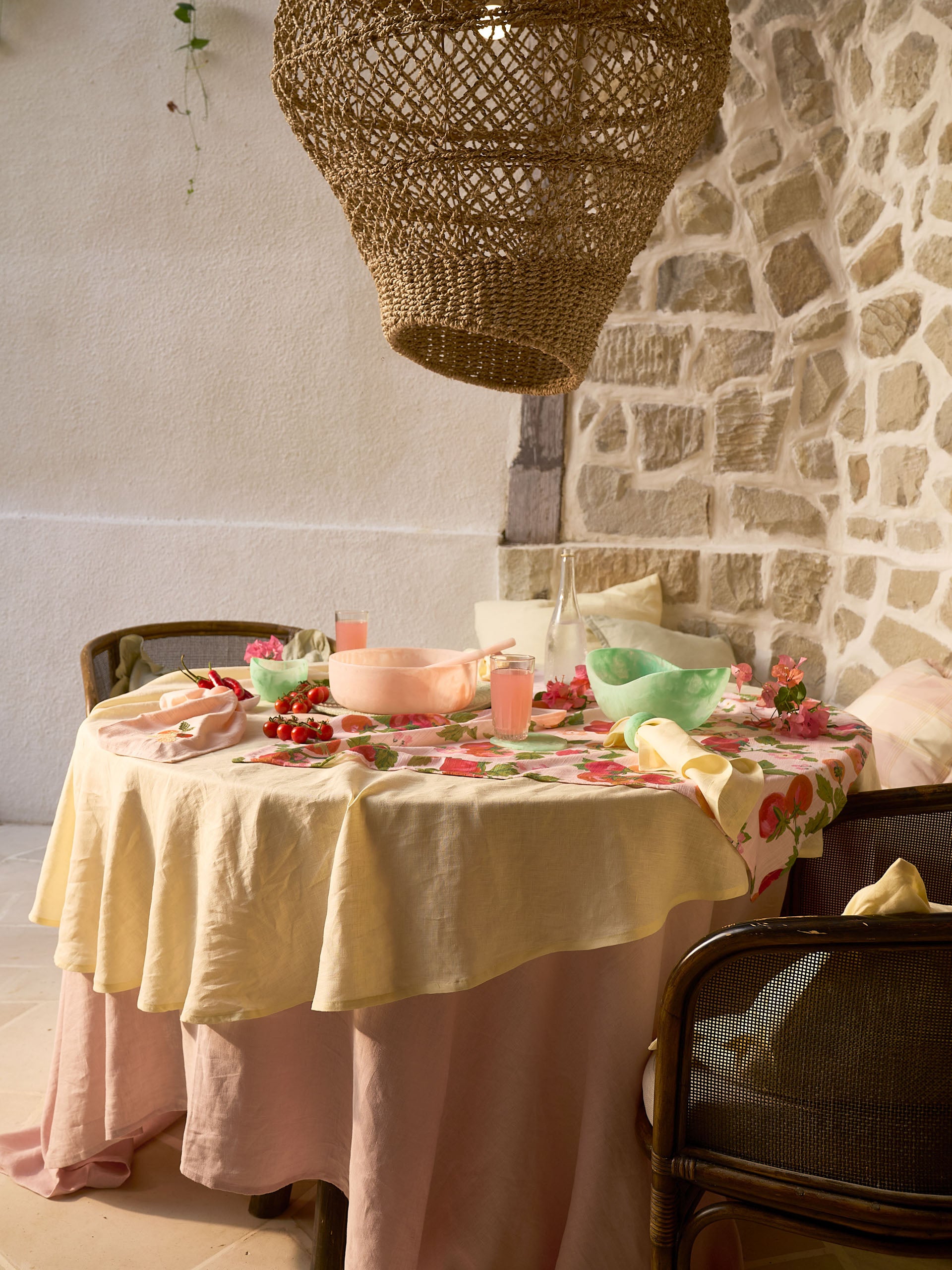 Nimes Lemon Tablecloth