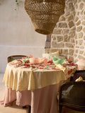 Nimes Lemon Round Tablecloth