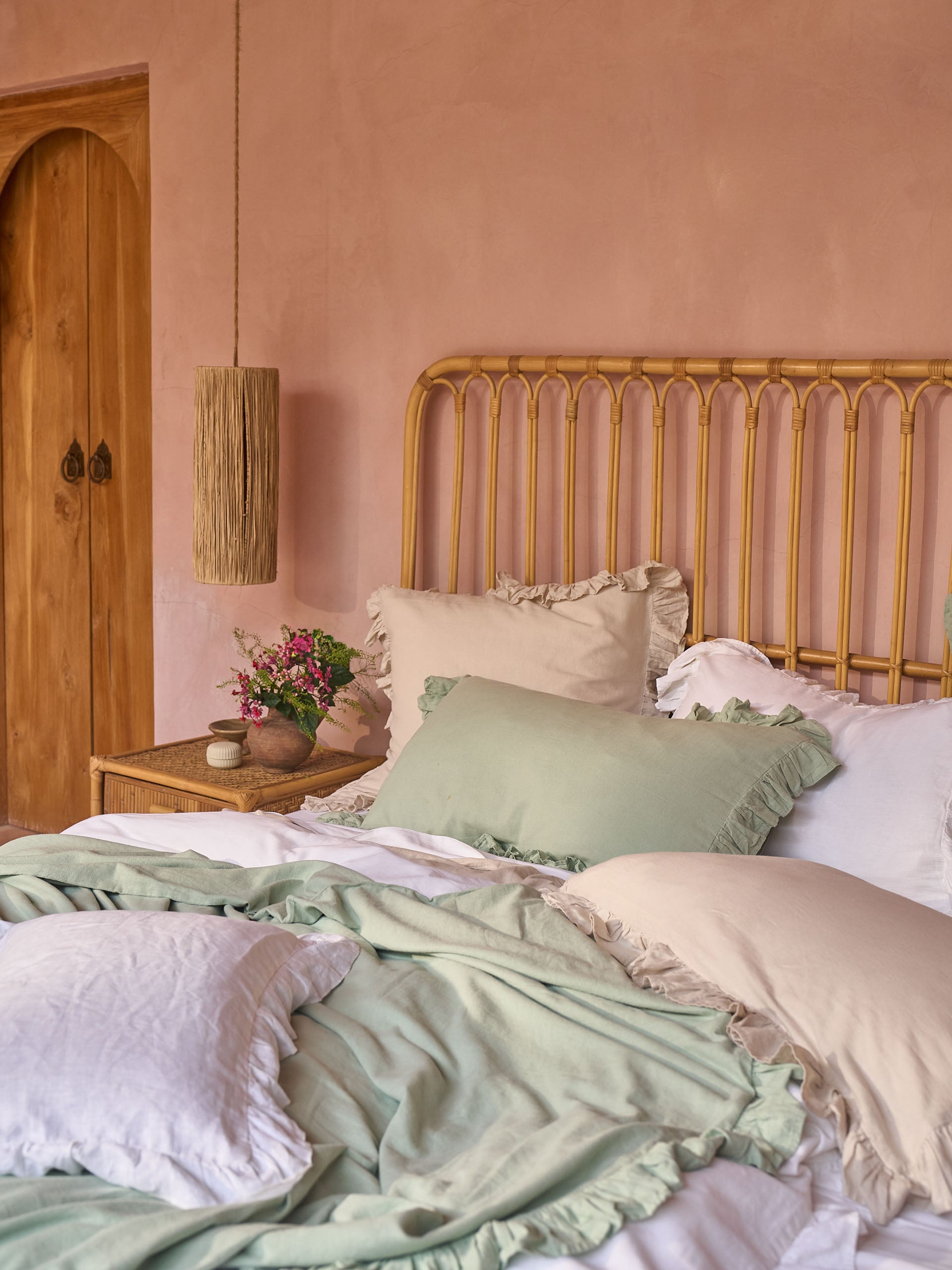 Vintage Ruffle Seaglass Quilt Cover Set