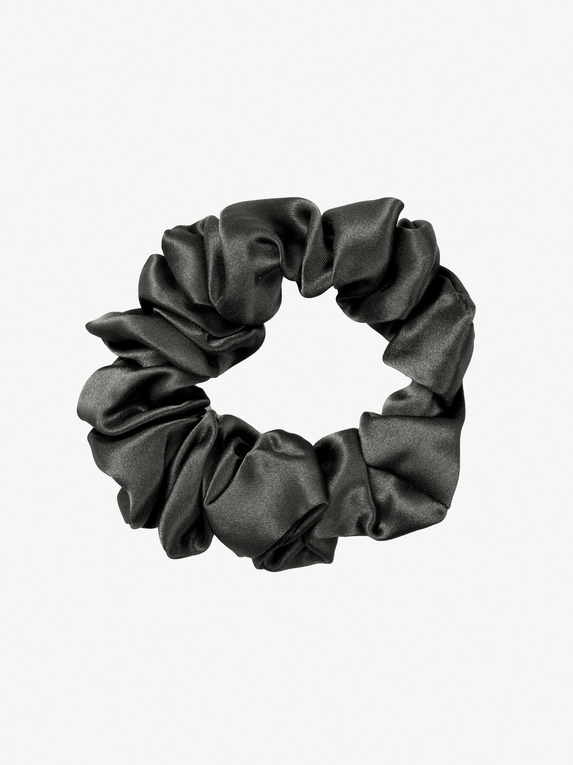 Silk Charcoal Scrunchie