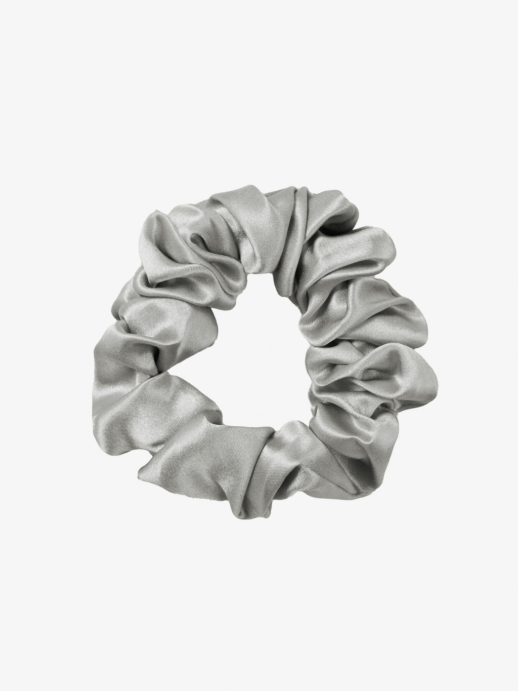 Silk Silver Scrunchie
