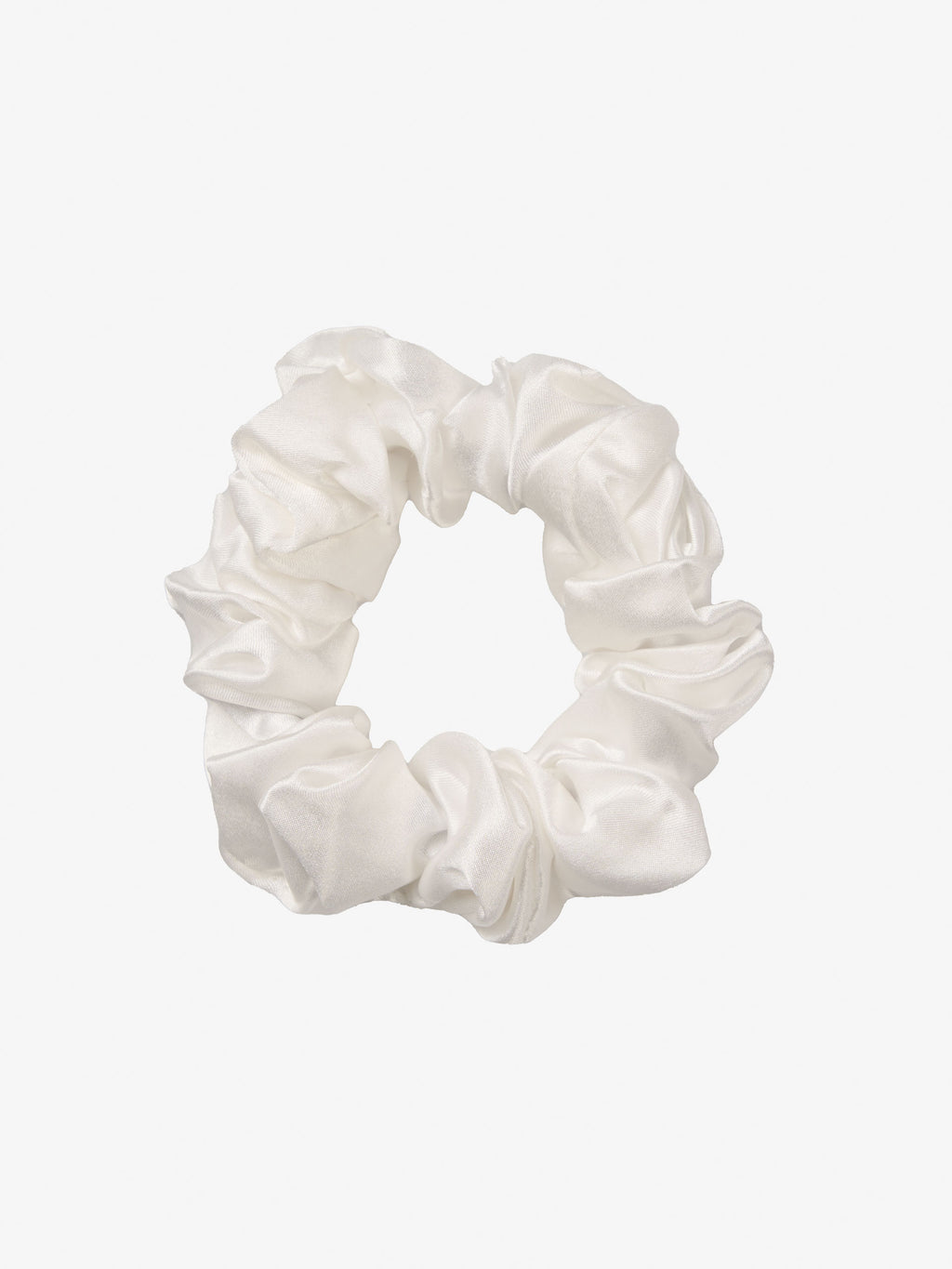 Silk White Scrunchie