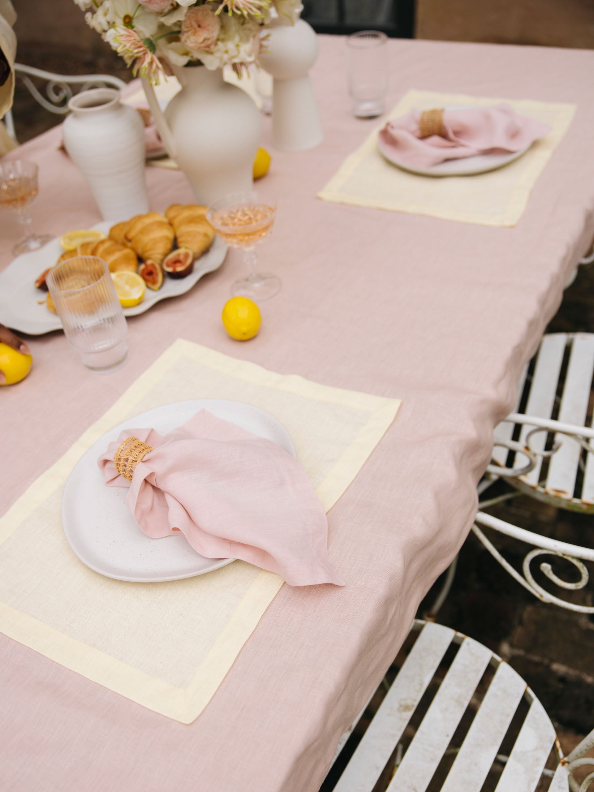 Nimes Lemon Linen Placemat