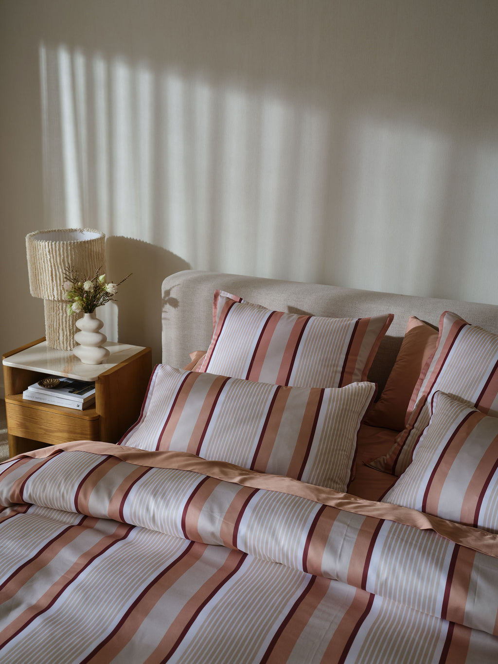Nara Stripe Clay European Pillowcase