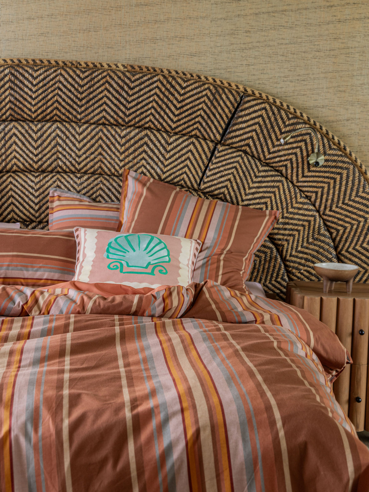 Araminta Coffee Quilt Cover Set