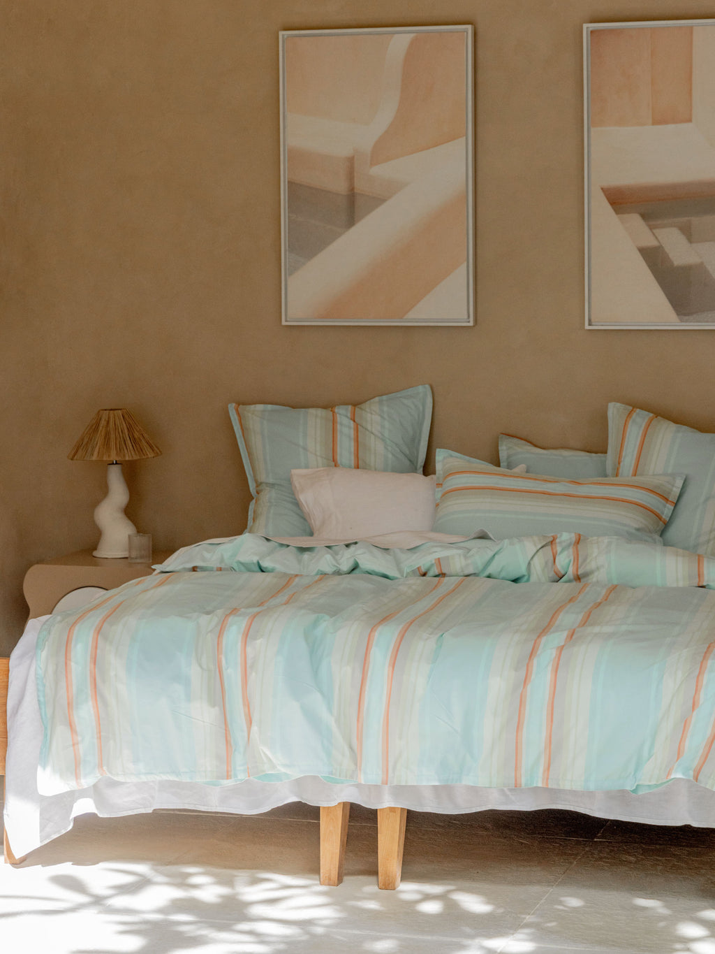 Araminta Duck Egg Quilt Cover Set