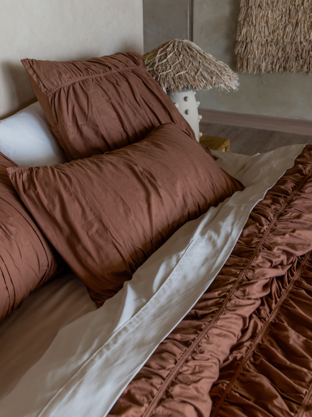 Layla Chocolate European Pillowcase