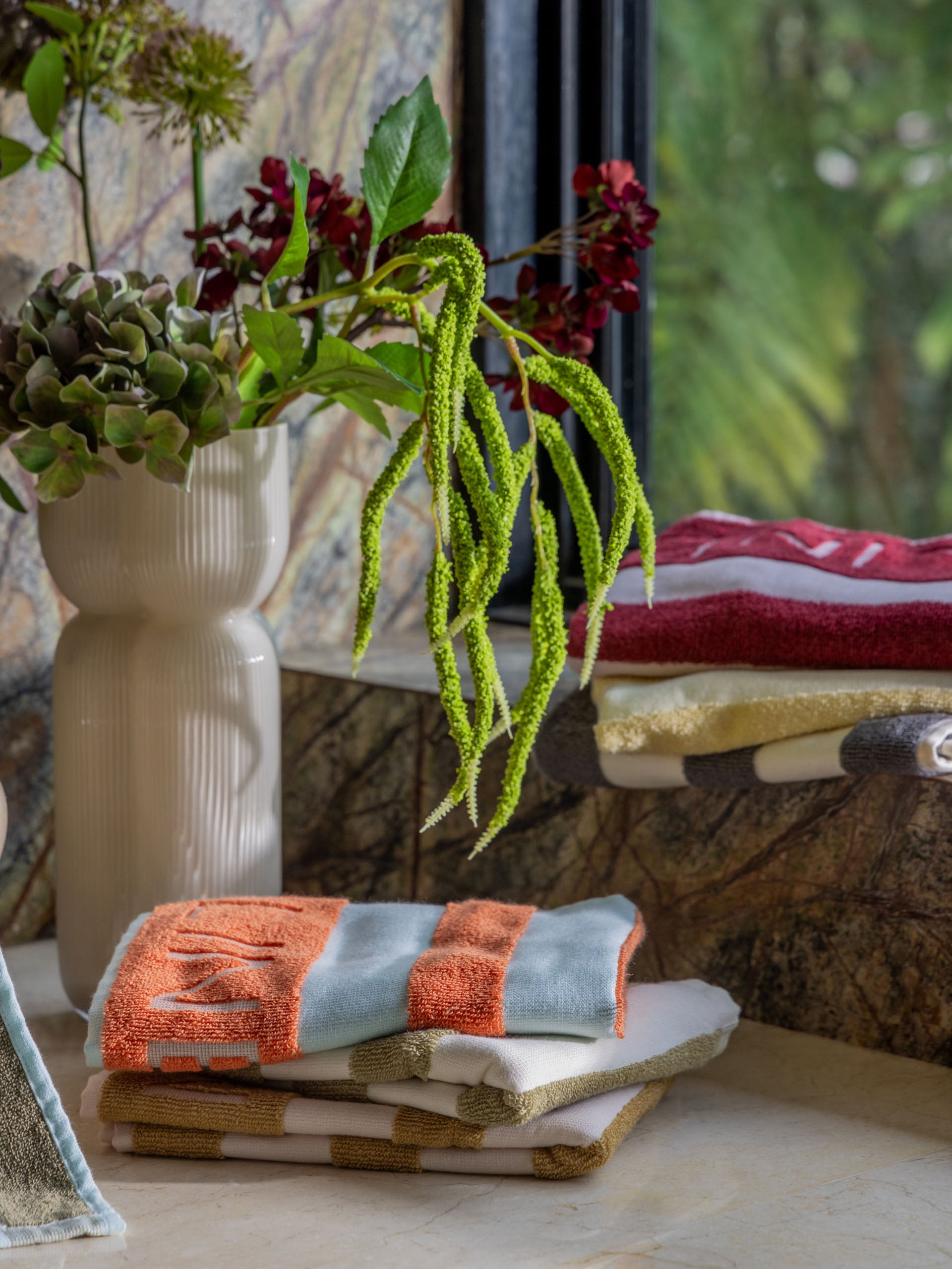 Logo Melon Stripe Tea Towel