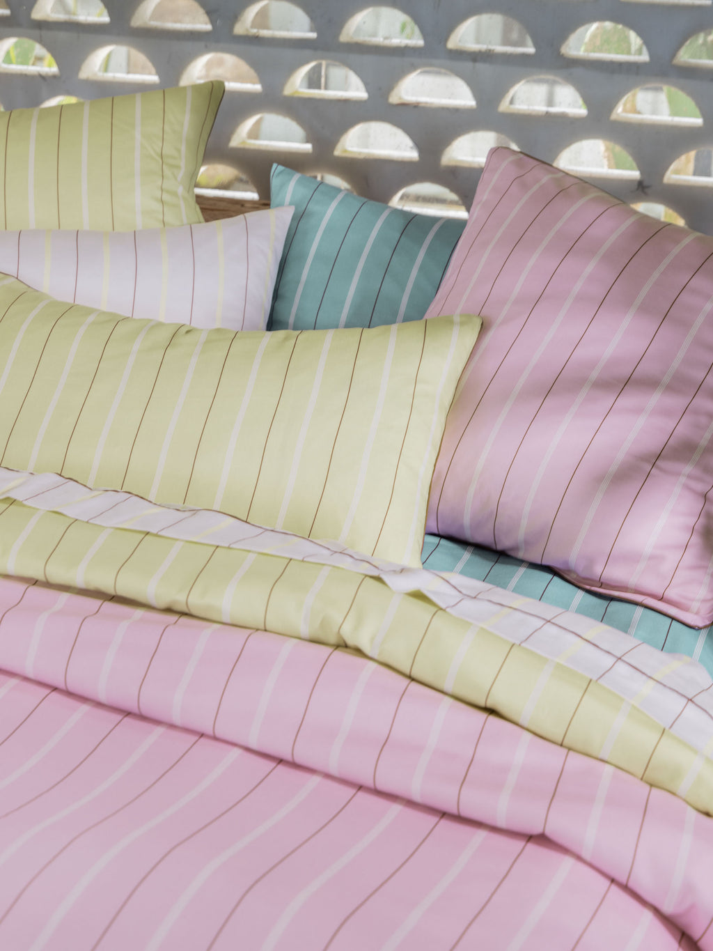 Monday Stripe Pear Quilt Cover Set
