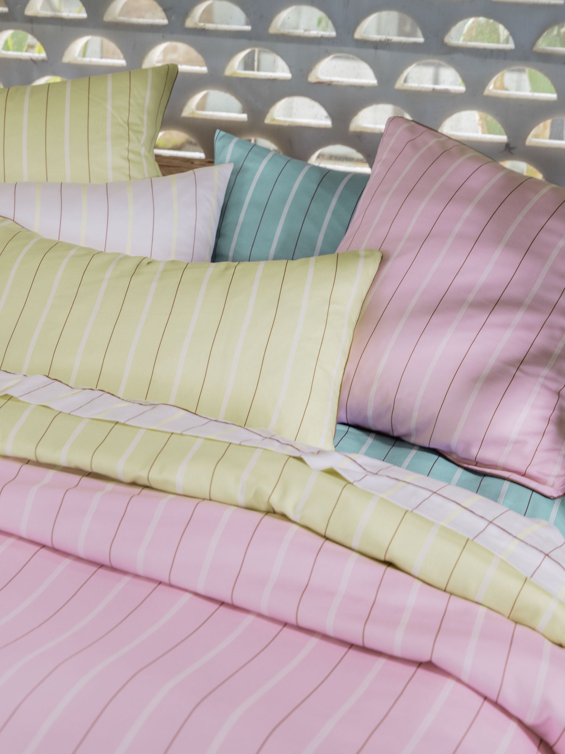 Monday Stripe Pear Quilt Cover Set