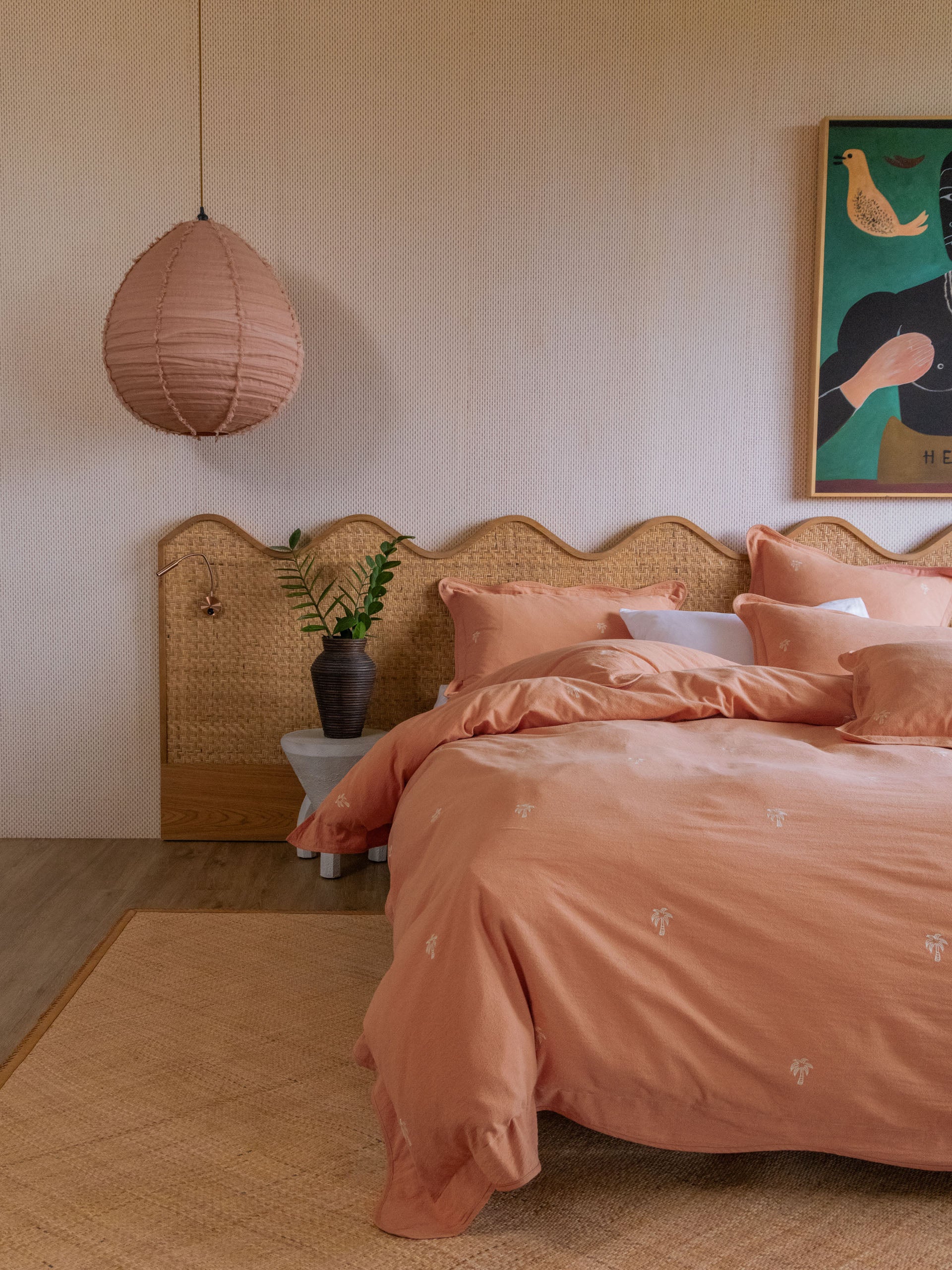 Palmier Pink Clay Quilt Cover Set