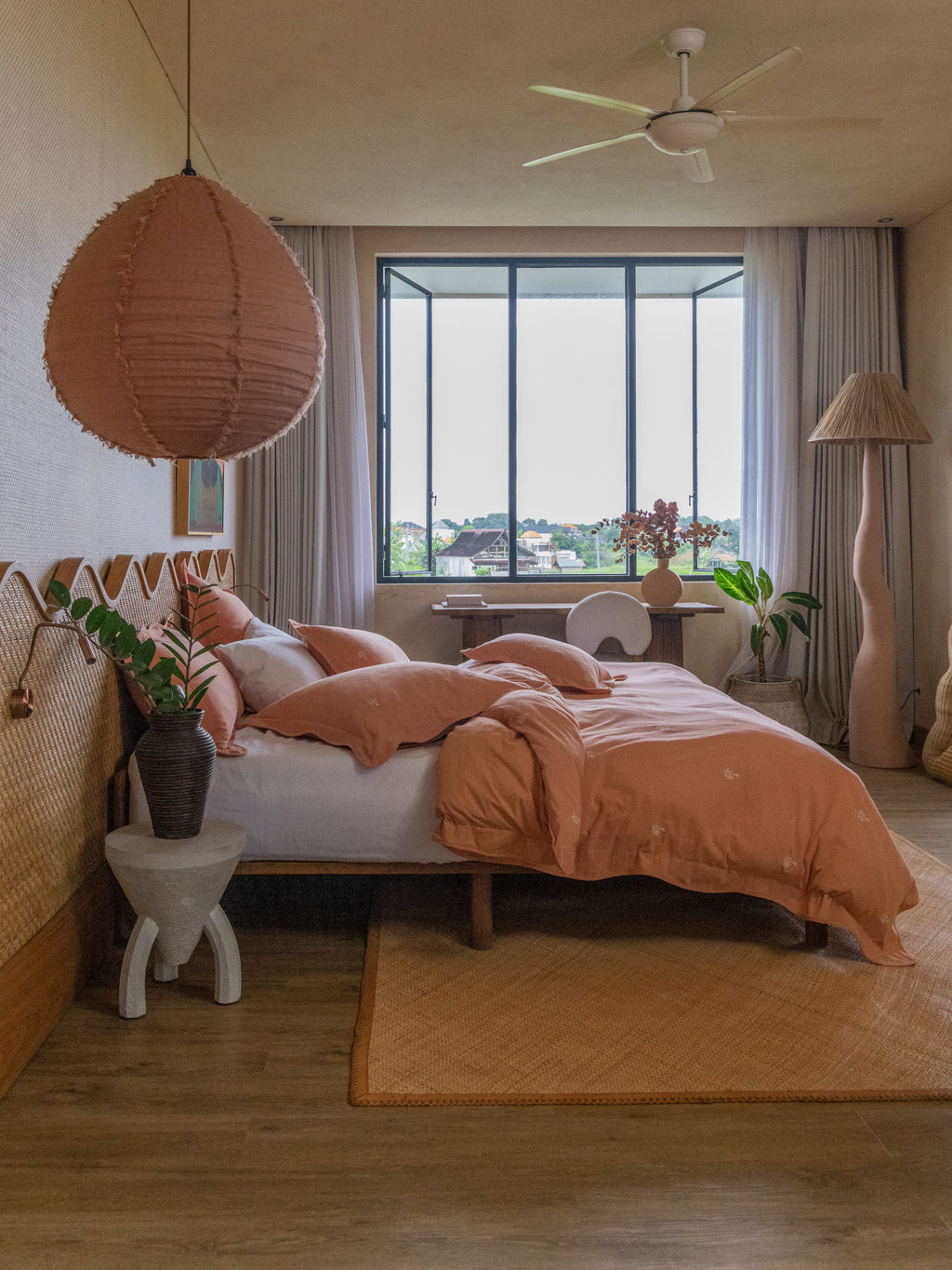 Palmier Pink Clay Quilt Cover Set