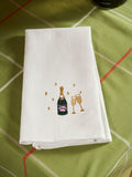 Bubbles Embroidered Tea Towel