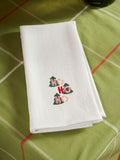 Ho Ho Ho Embroidered Tea Towel