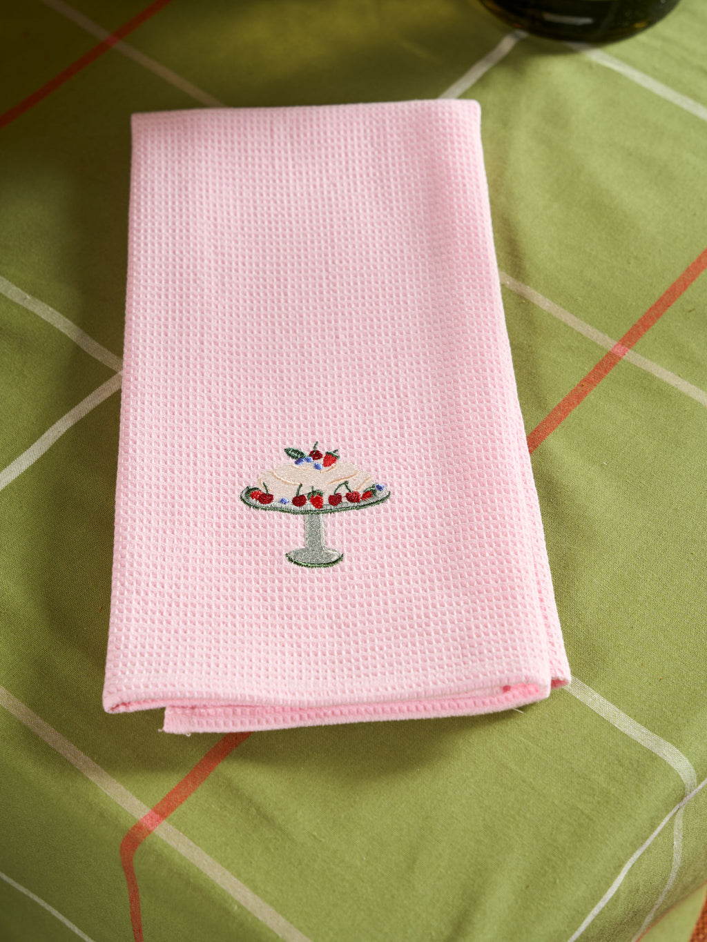 Pavlova Embroidered Tea Towel