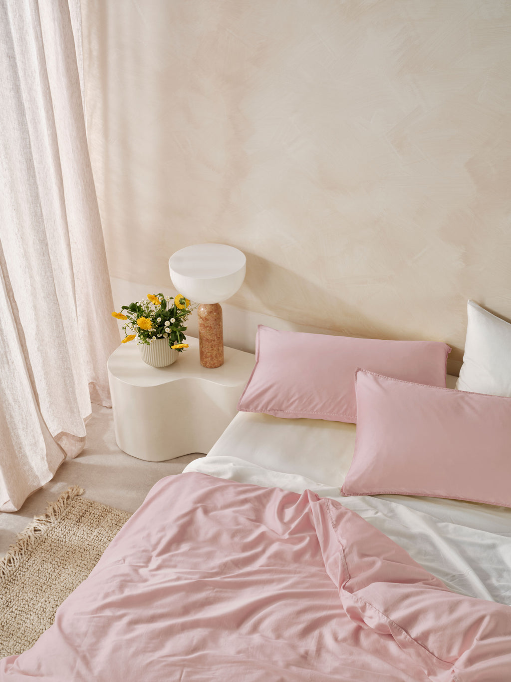 Surf Wash Dusty Rose Quilt Cover Set