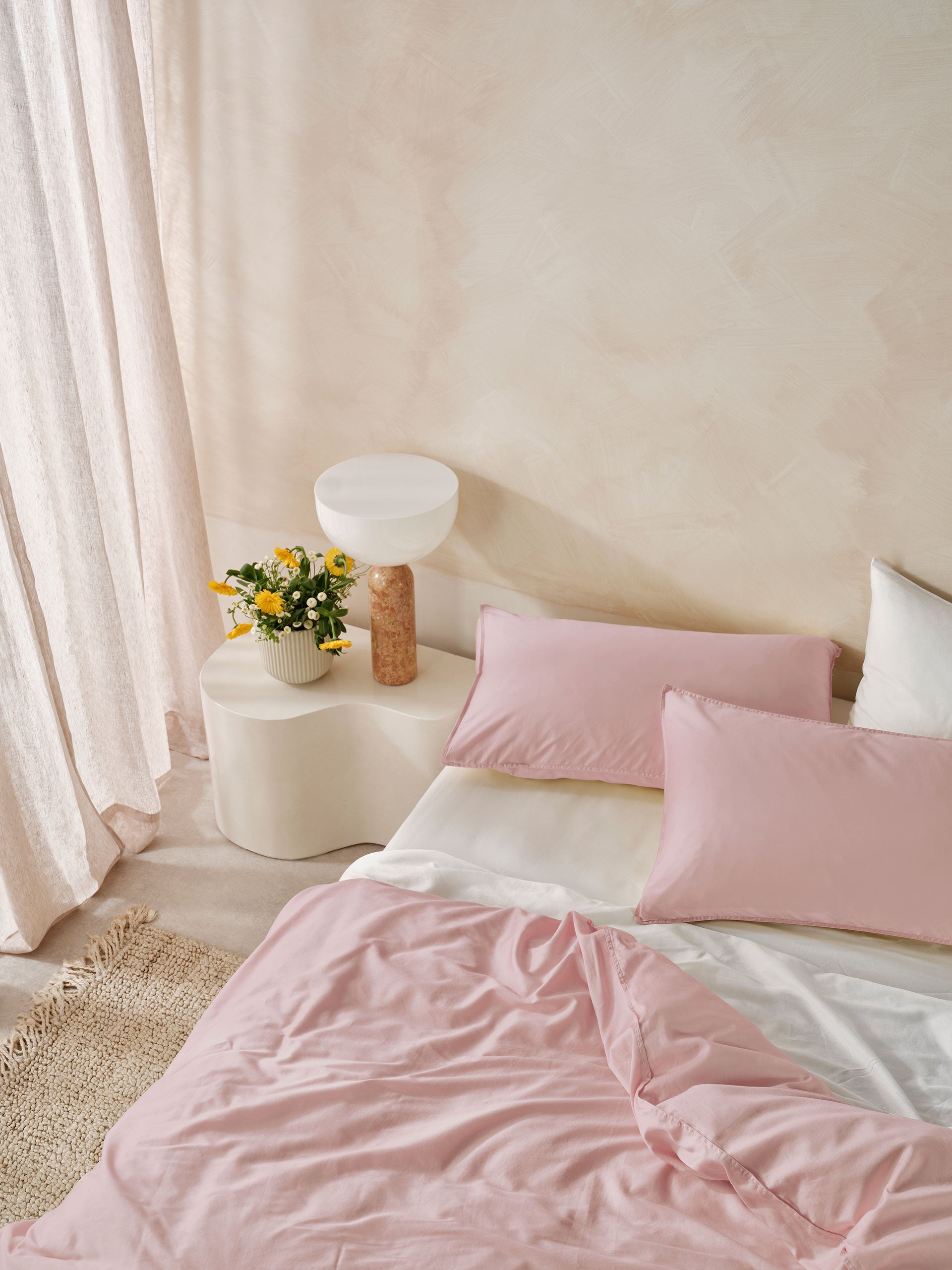 Surf Wash Dusty Rose Quilt Cover Set