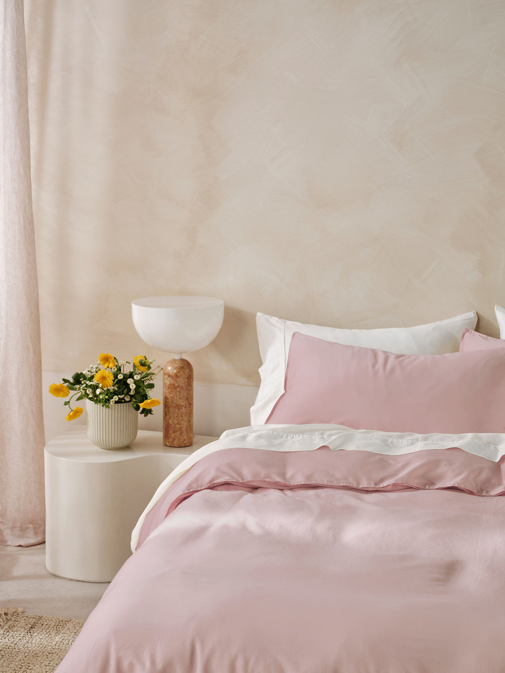 Surf Wash Dusty Rose Quilt Cover Set