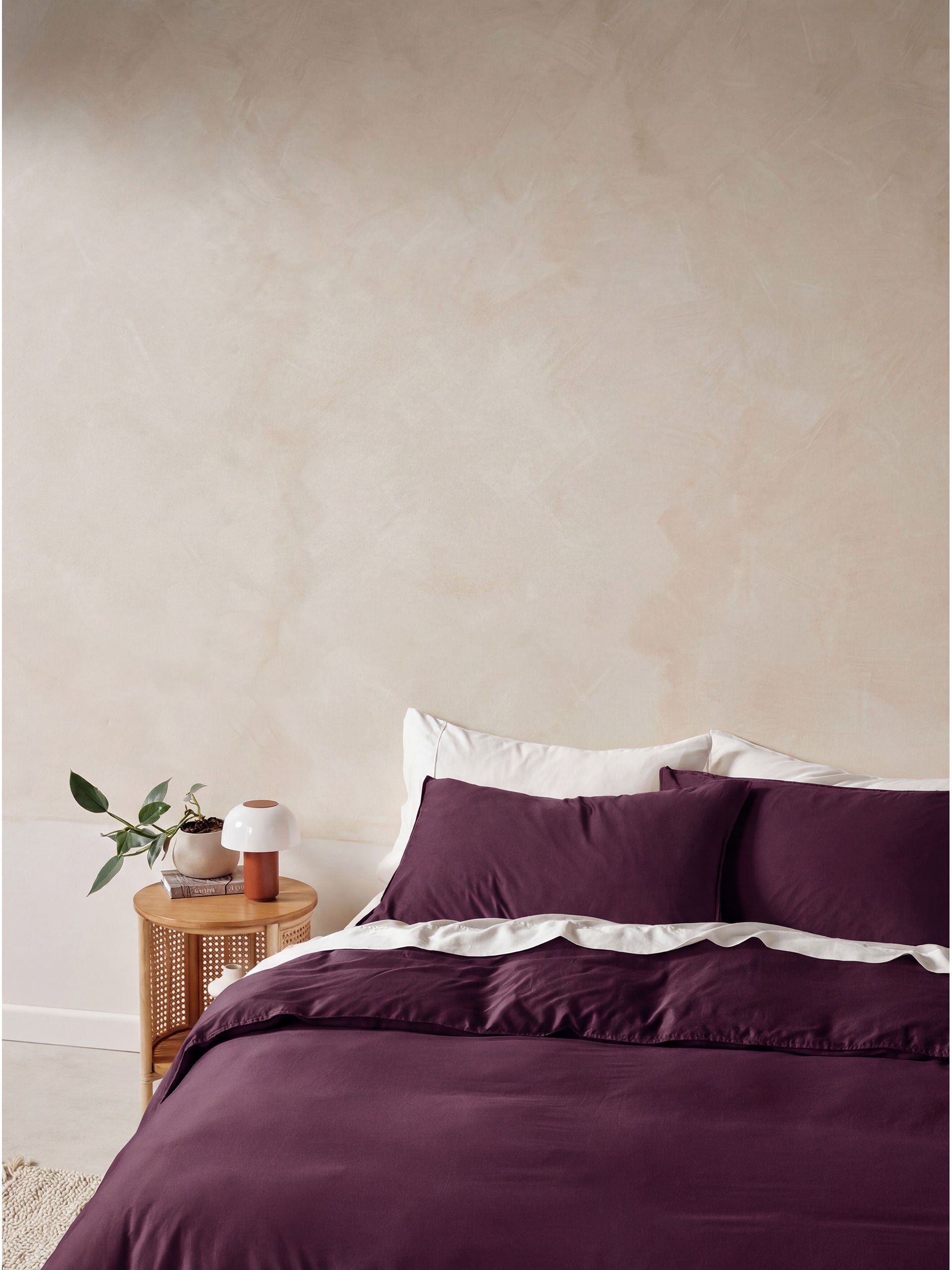 Surf Wash Plum Quilt Cover Set