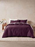 Surf Wash Plum Quilt Cover Set