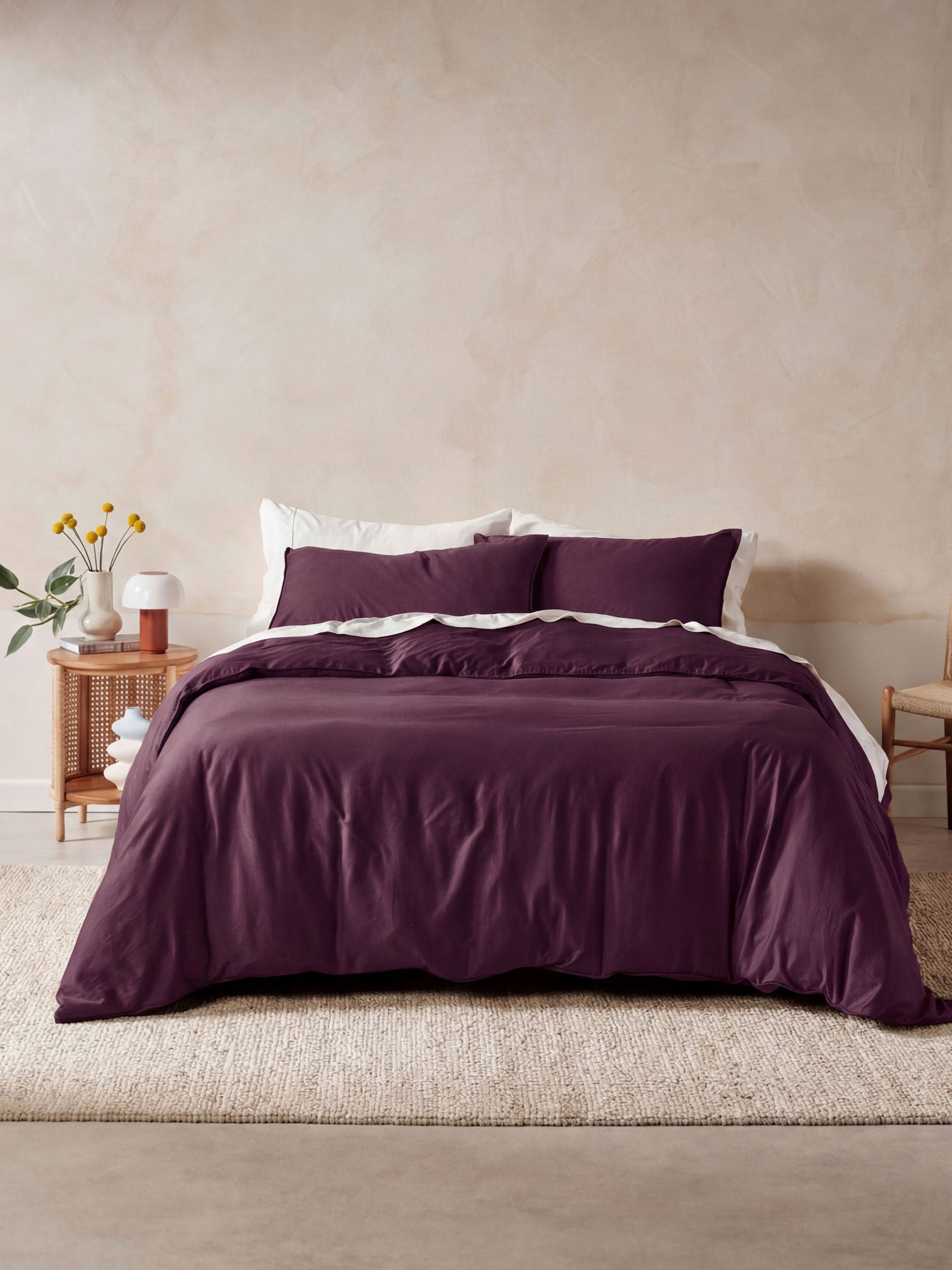 Surf Wash Plum Quilt Cover Set