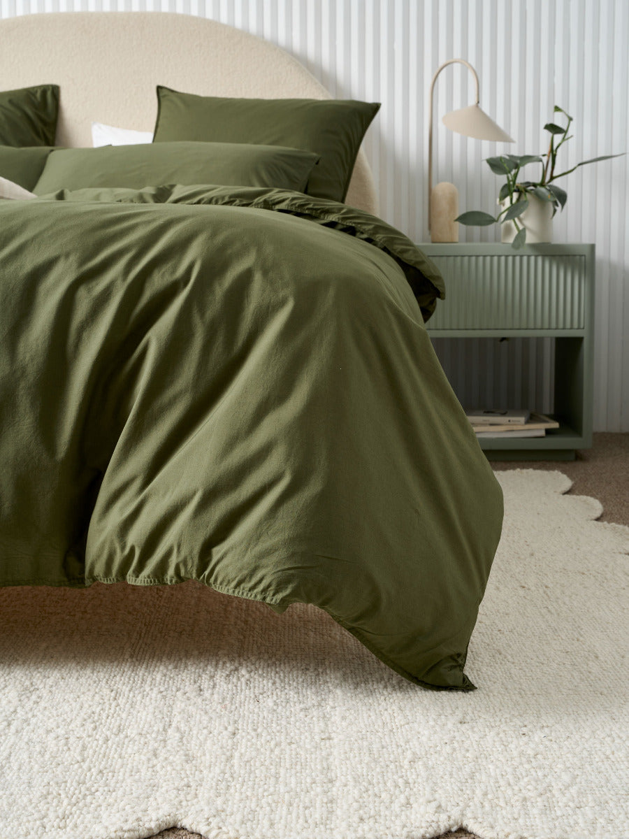 Terra Olive Quilt Cover Set
