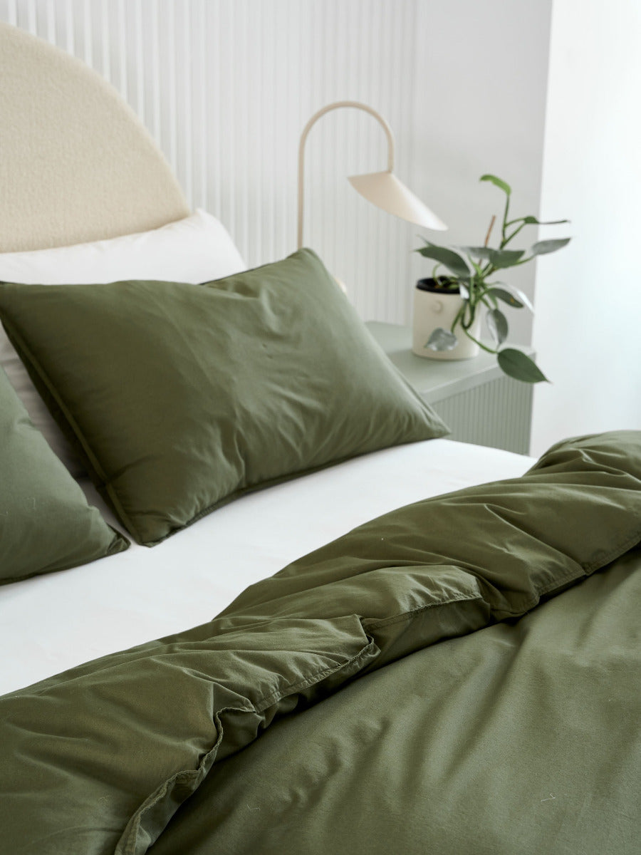 Terra Olive Quilt Cover Set