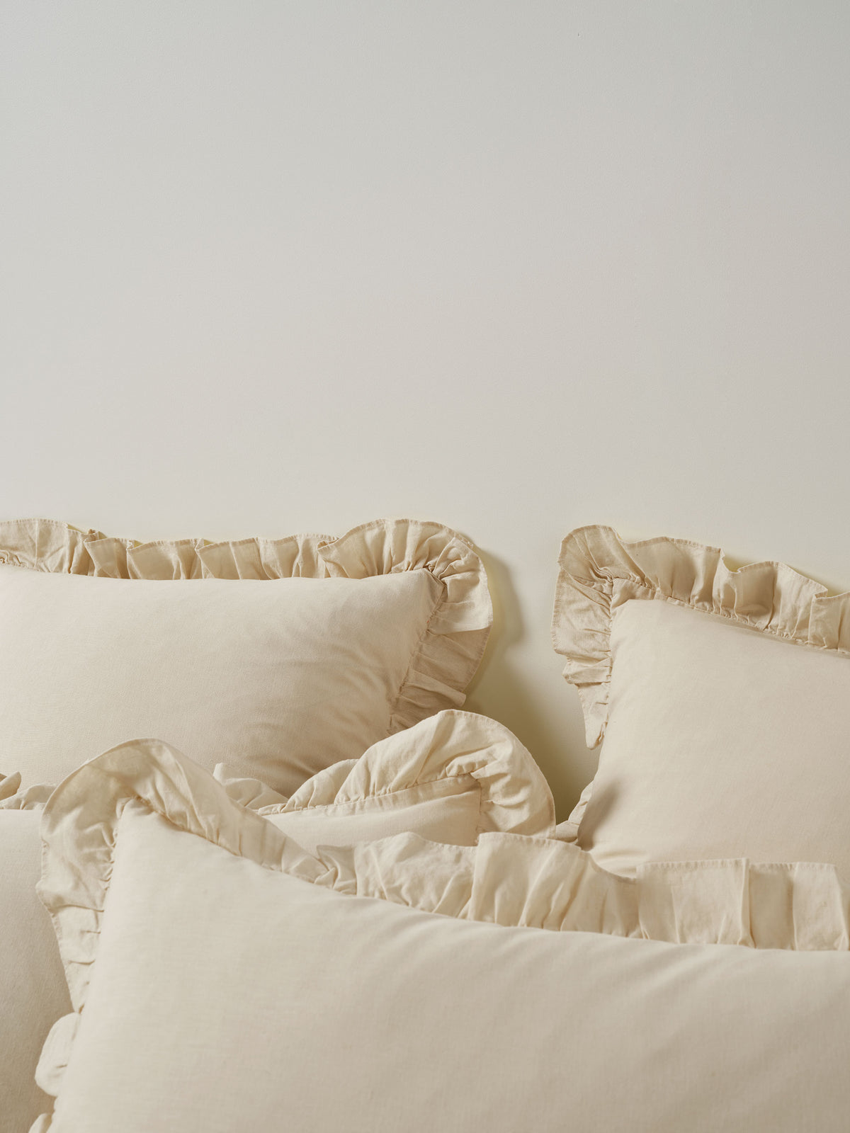 Vintage Ruffle Natural Quilt Cover Set