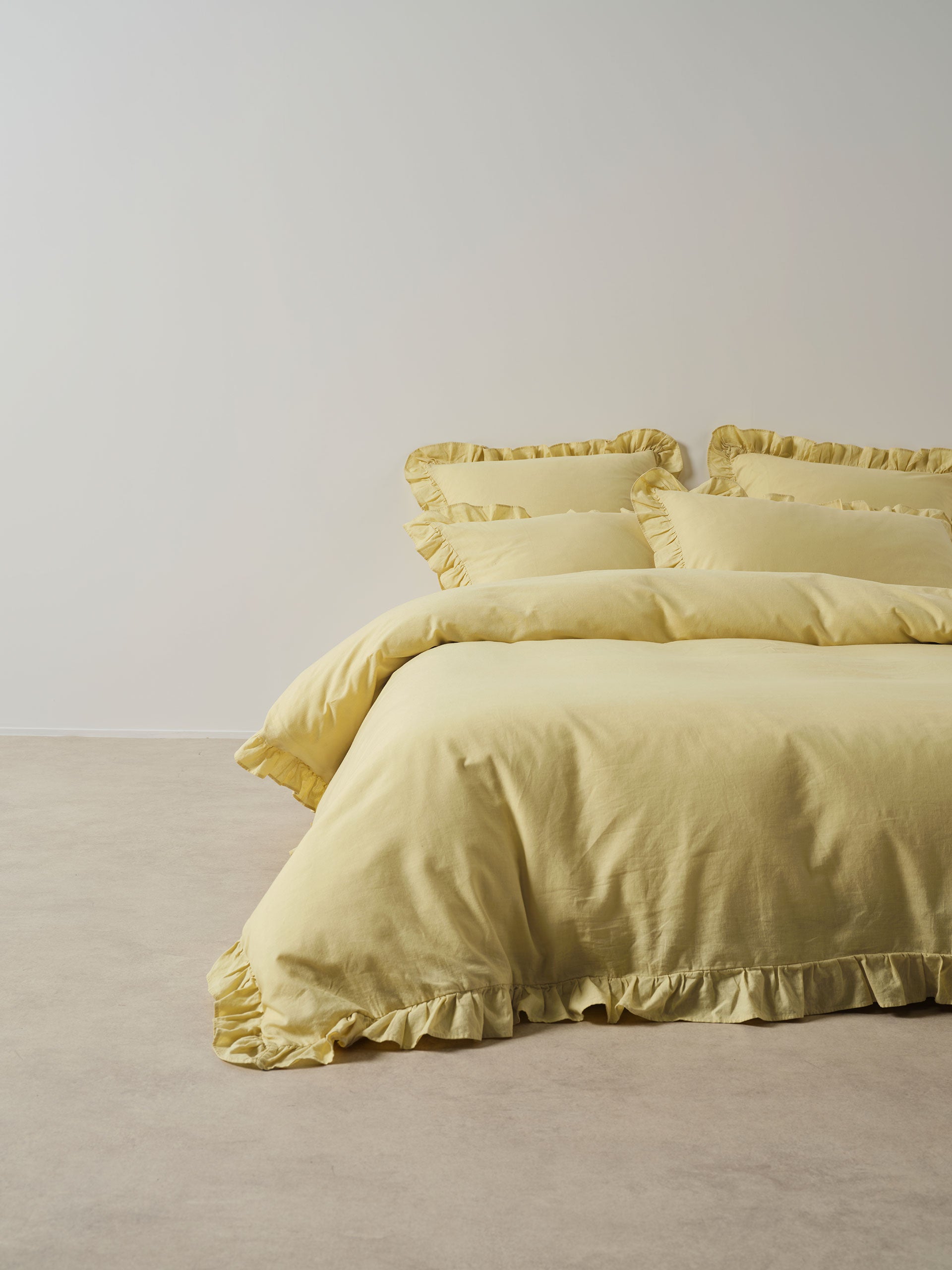 Vintage Ruffle Wheat Quilt Cover Set
