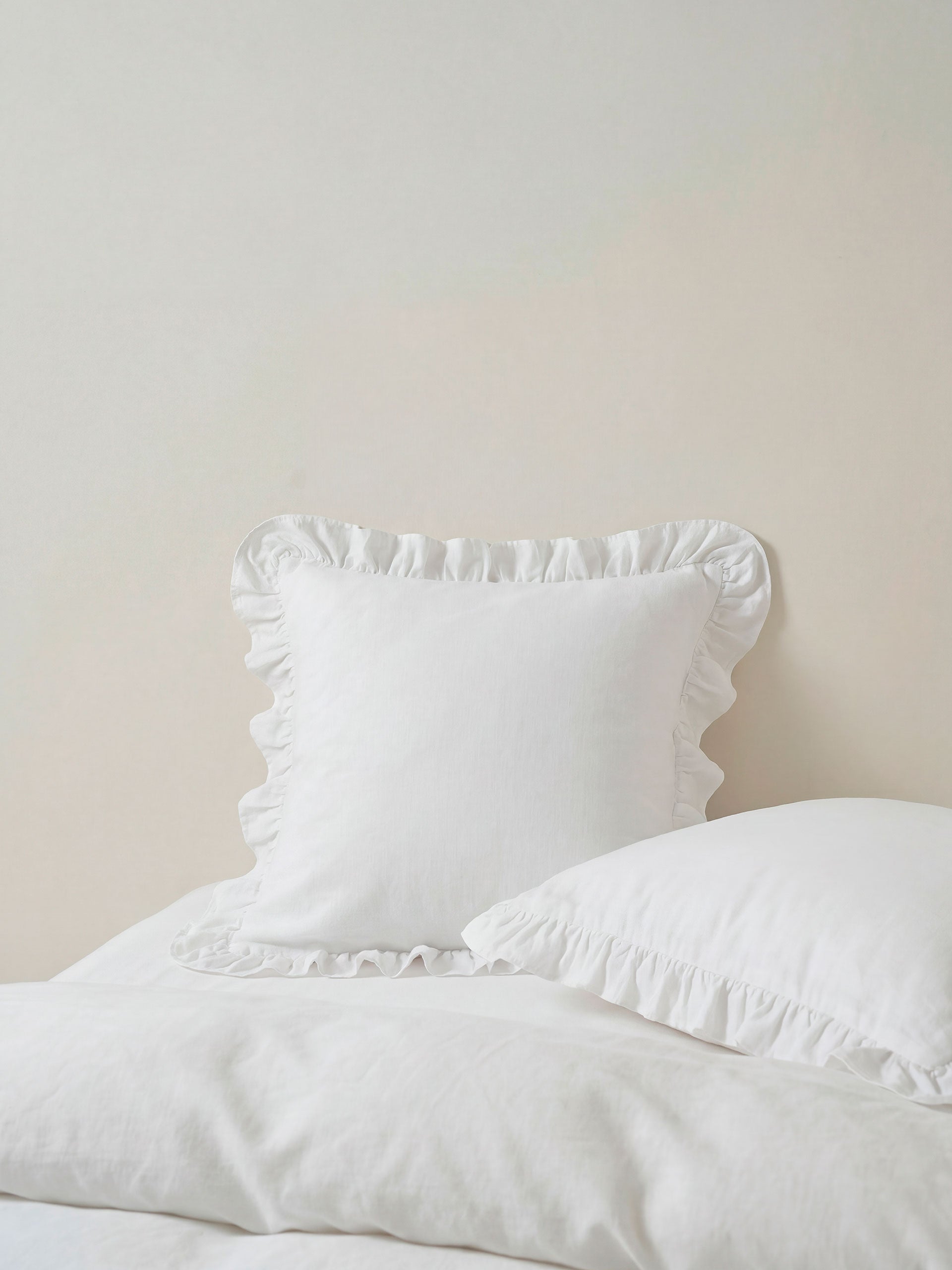 Vintage Ruffle White European Pillowcase