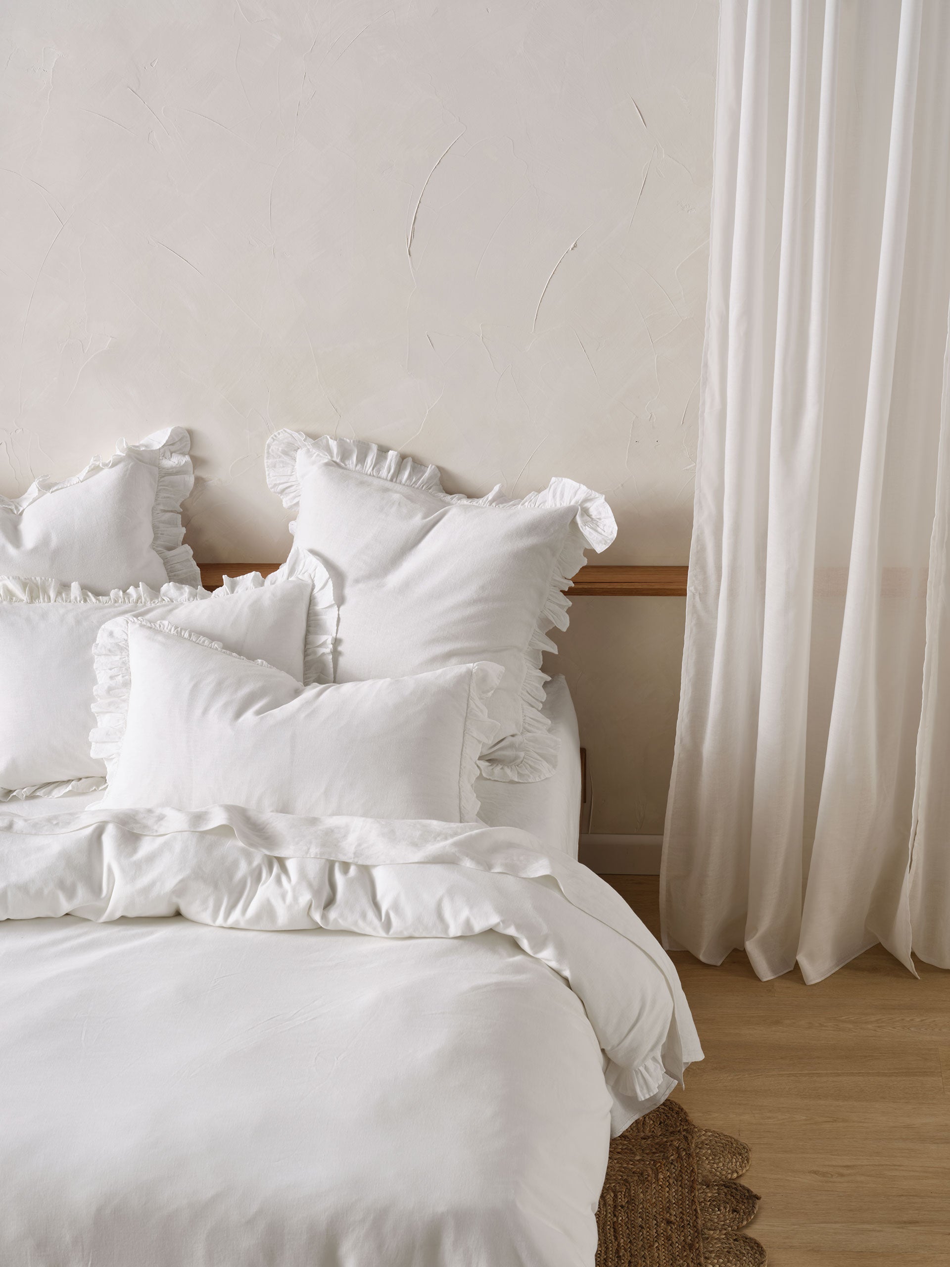 Vintage Ruffle White European Pillowcase