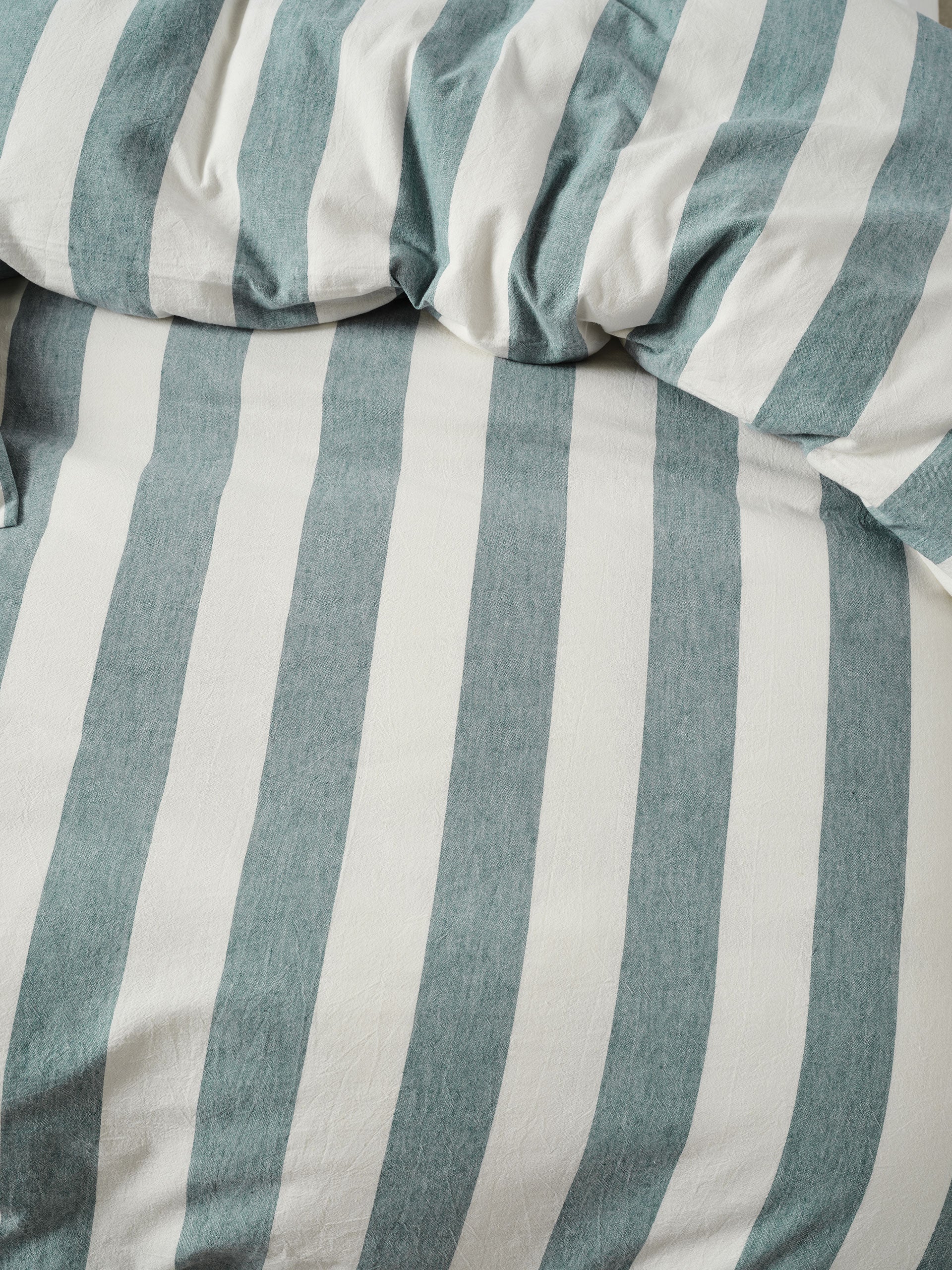 Vintage Stripe Denim Quilt Cover Set