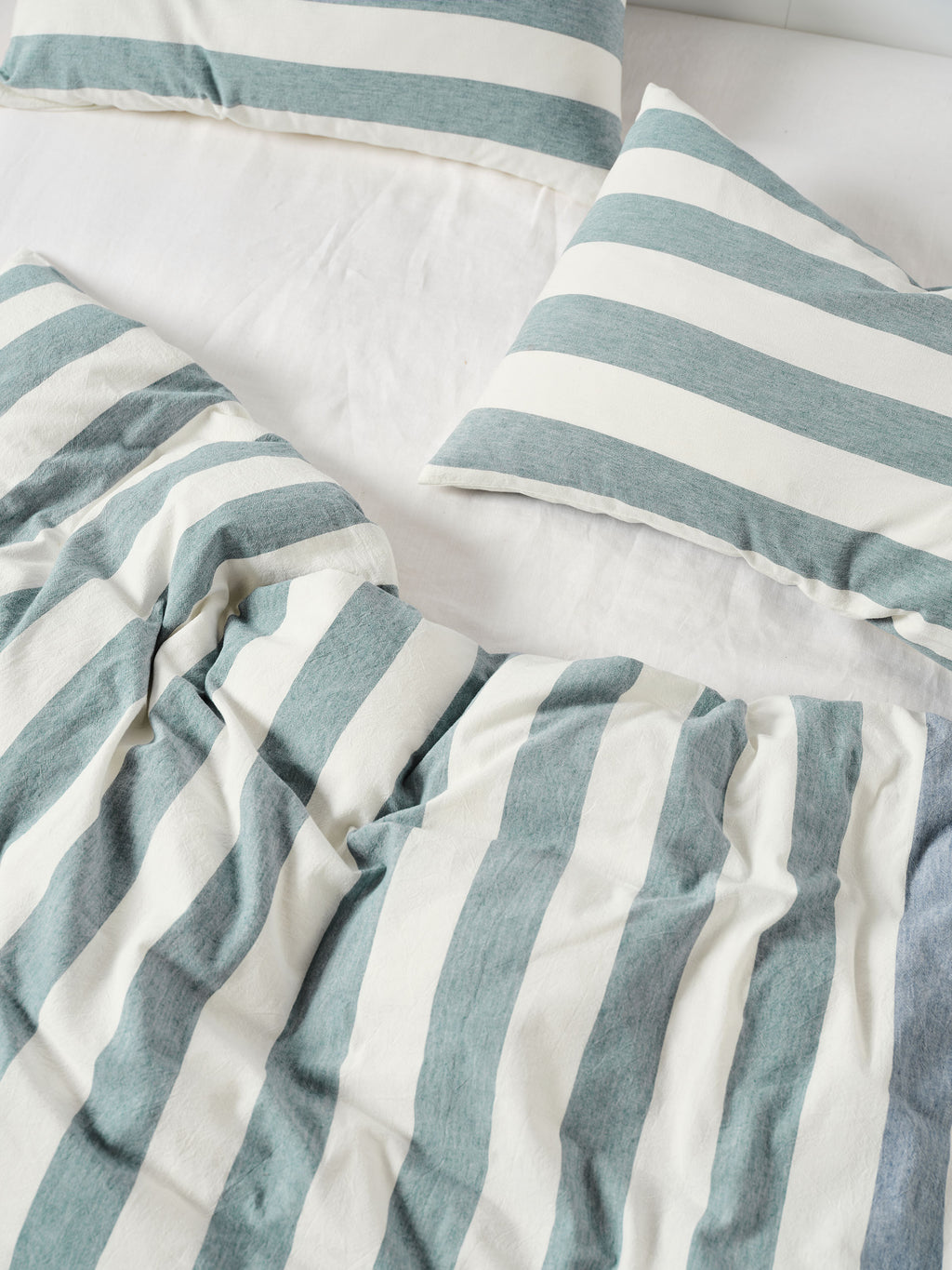 Vintage Stripe Denim Quilt Cover Set