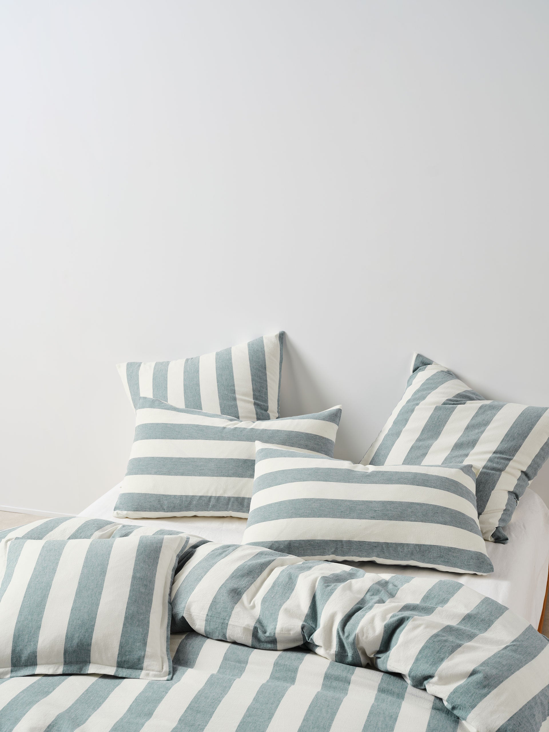 Vintage Stripe Denim Cushion 48x48cm