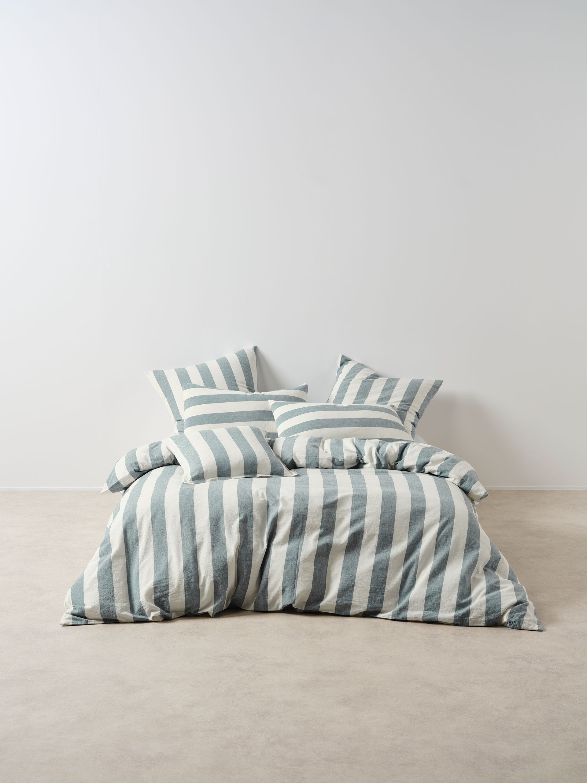 Vintage Stripe Denim Quilt Cover Set