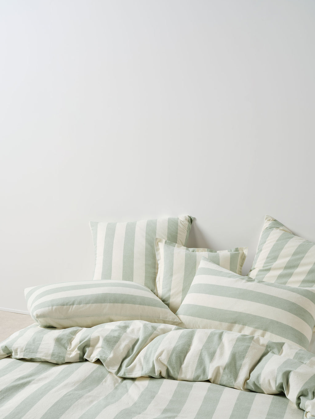 Vintage Stripe Jade Cushion 48x48cm