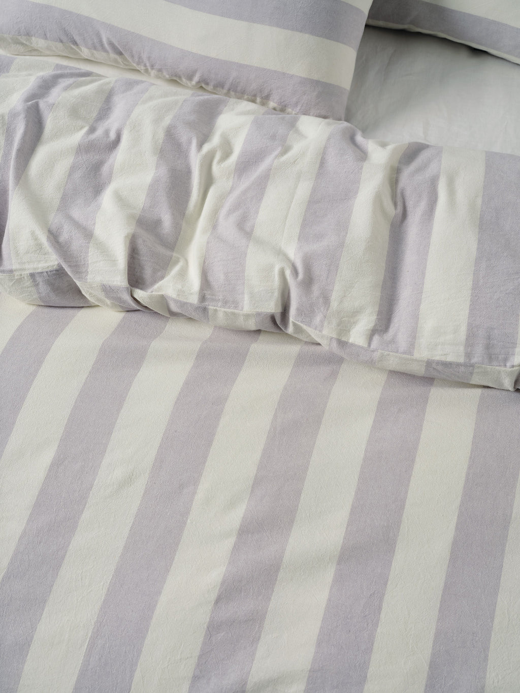Vintage Stripe Lavender Quilt Cover Set