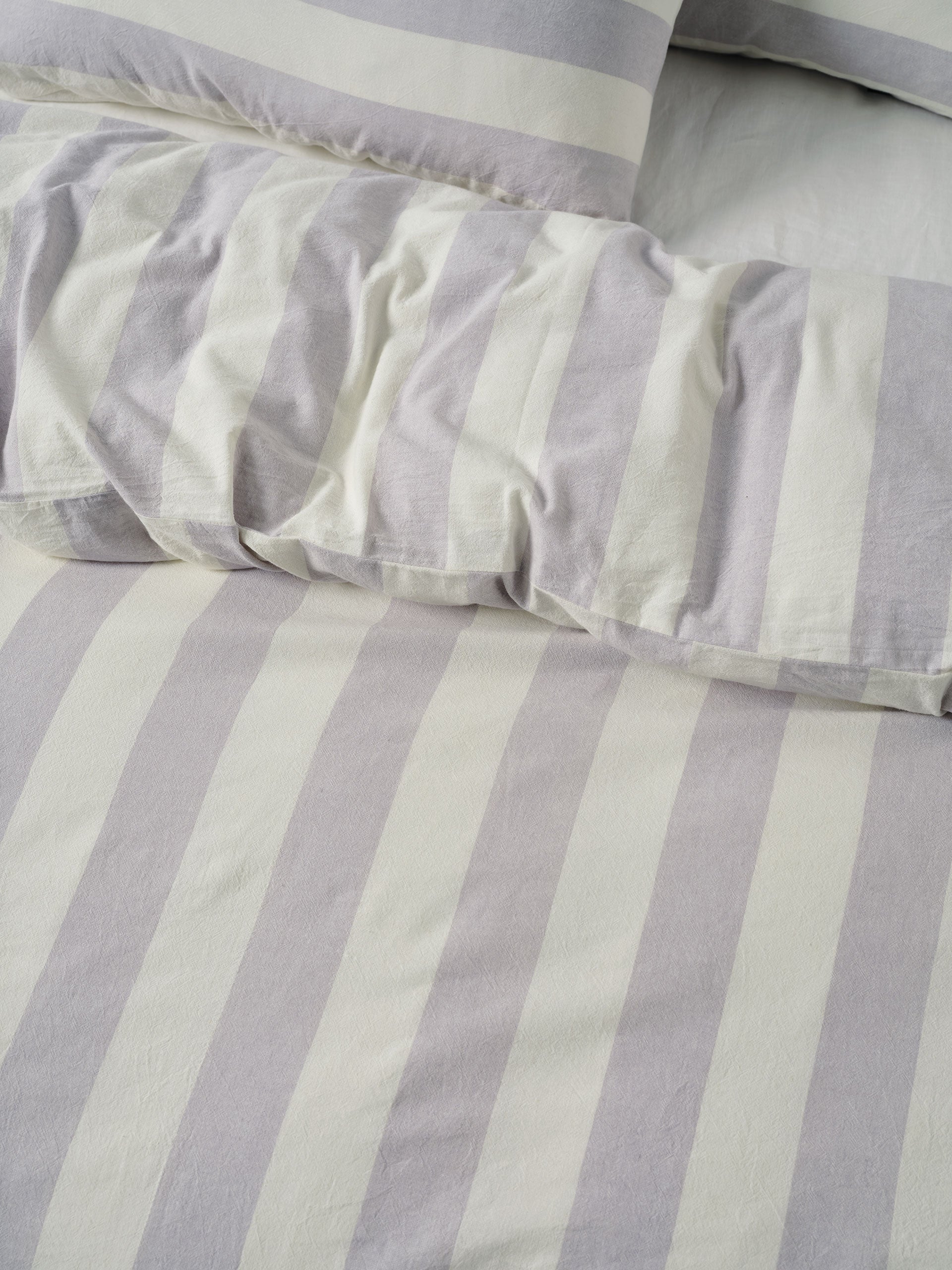 Vintage Stripe Lavender Quilt Cover Set