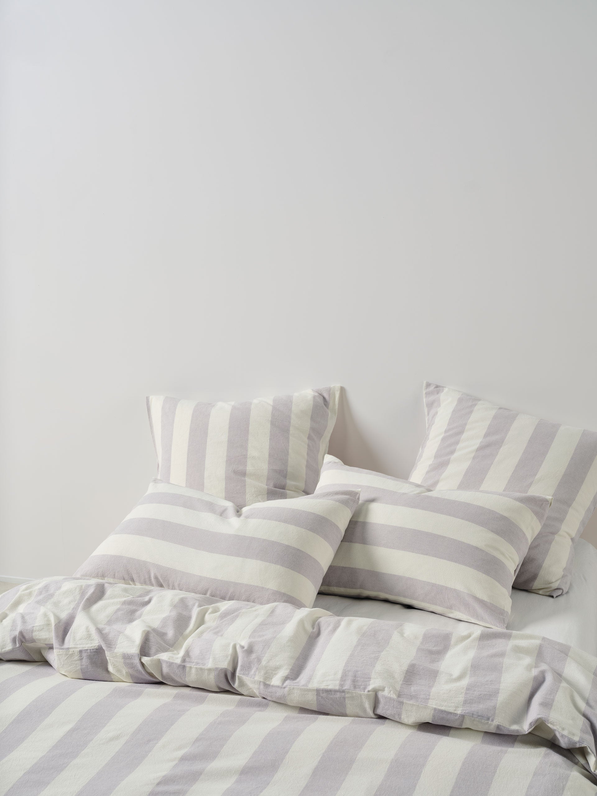 Vintage Stripe Lavender Quilt Cover Set