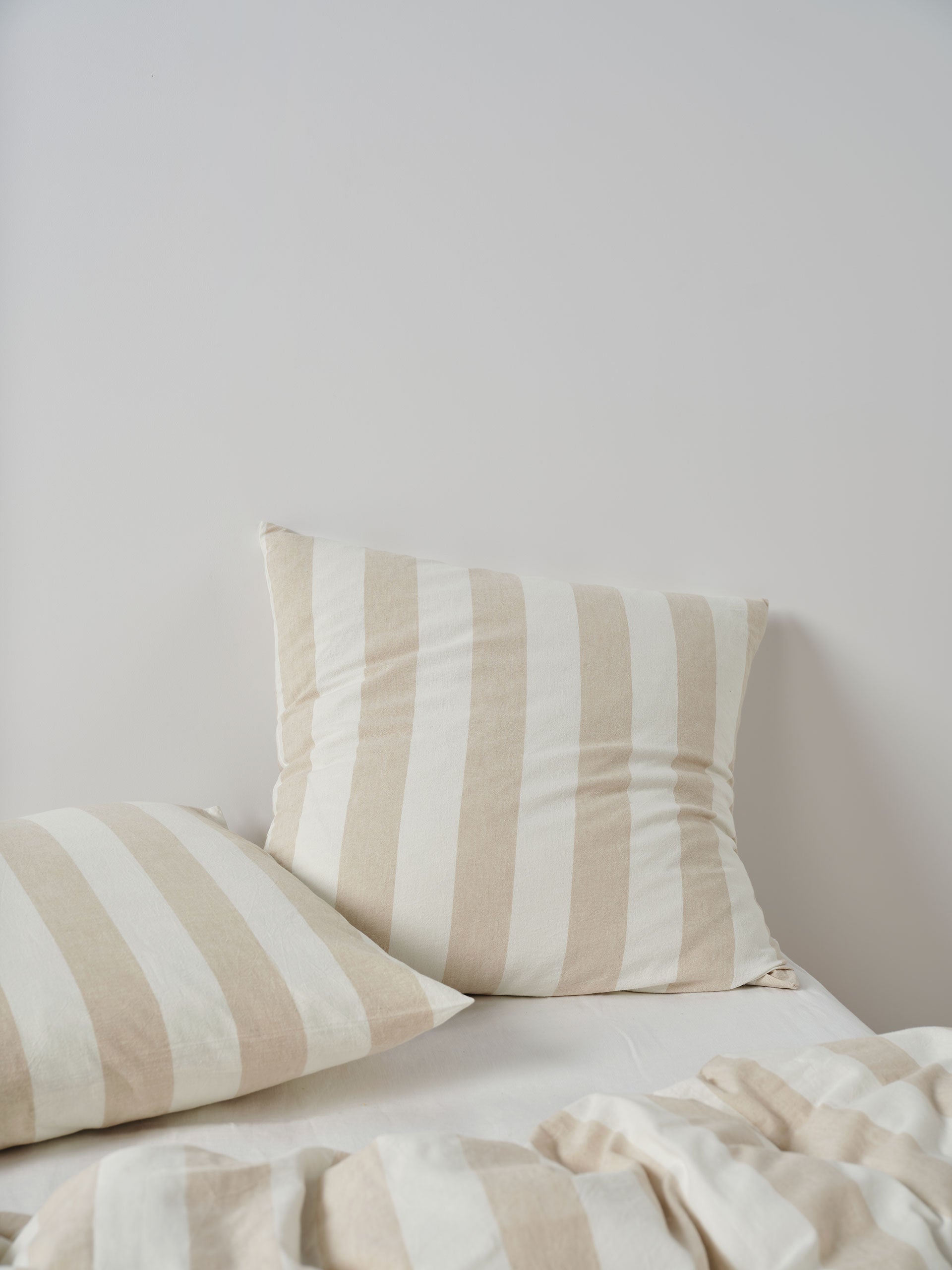Vintage Stripe Natural European Pillowcase