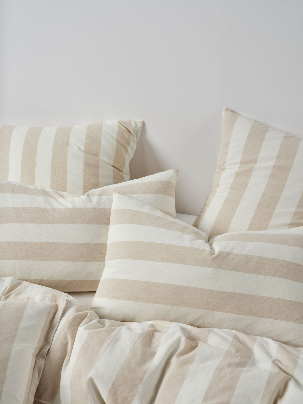 Vintage Stripe Natural Quilt Cover Set