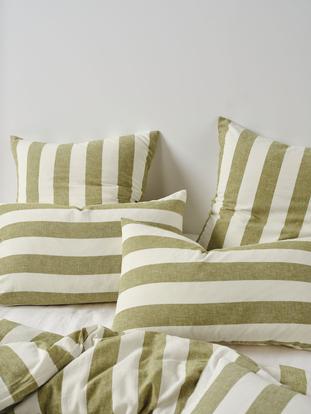Vintage Stripe Pesto European Pillowcase