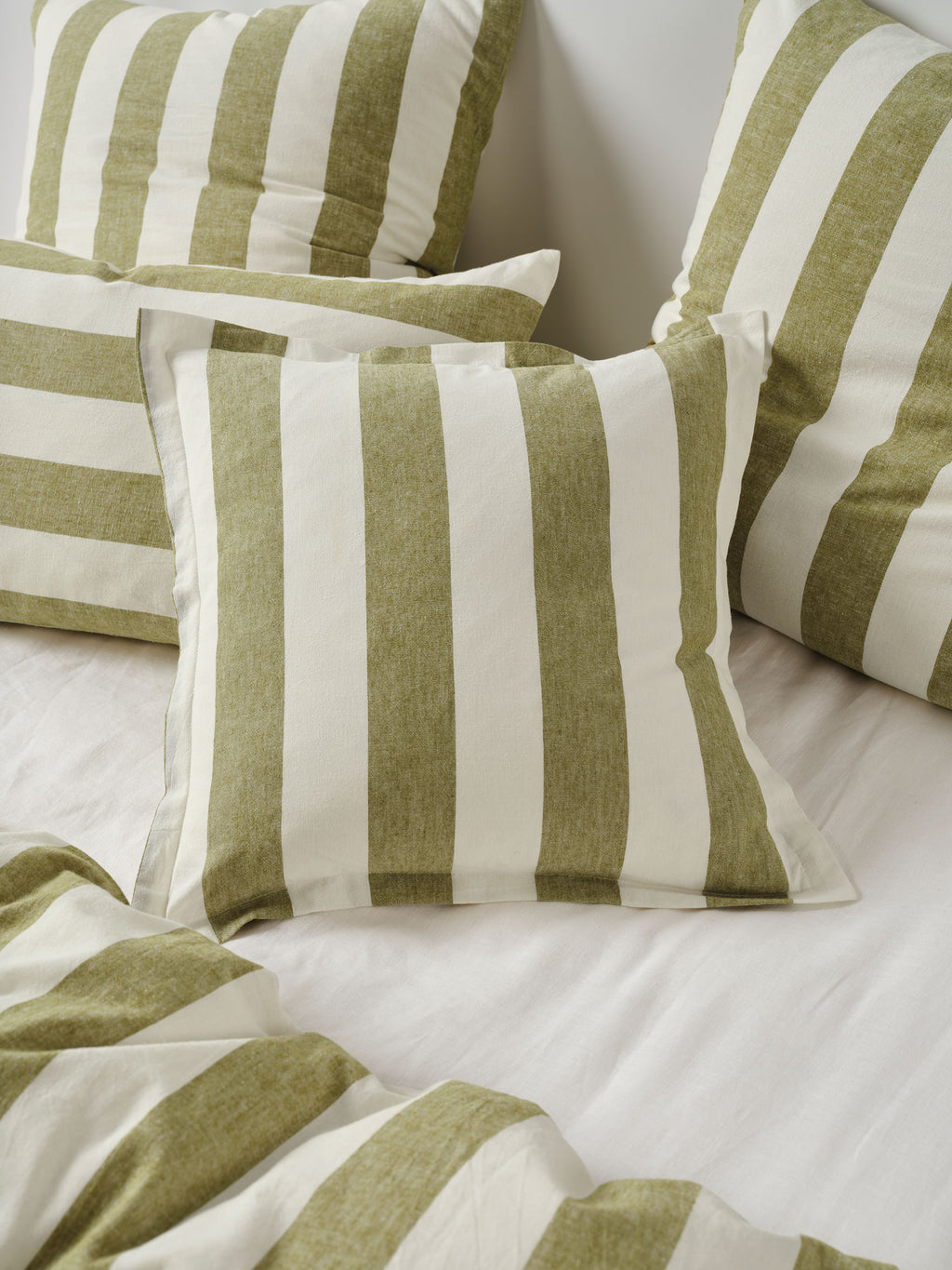 Vintage Stripe Pesto European Pillowcase